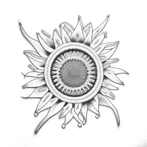 A Surgical Technologist's Tools Intricately Woven Into The Shape Of A Sunflower