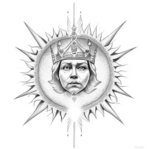 Queen's Crown Rainbow Sun Angel