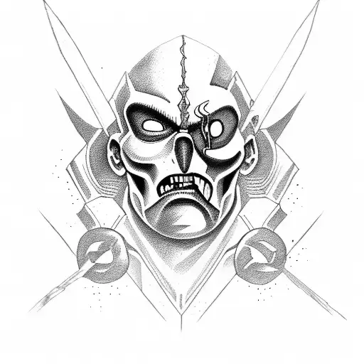 Kratos Fighting Doom Guy