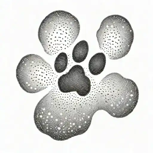 Dog Paw Print With Duchess Name Written