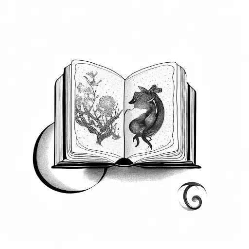 A Opened Old Book With Two Side To Write Poems On Each Side