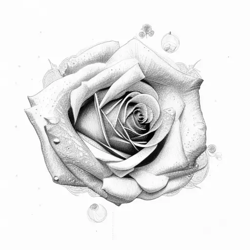 Rose With Minimal Design On Both Ends