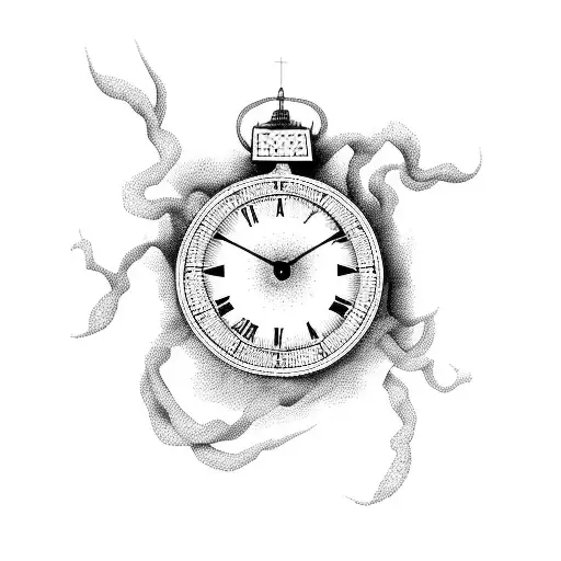 Blind Death Blindfolded And A Time Clock In His Hand