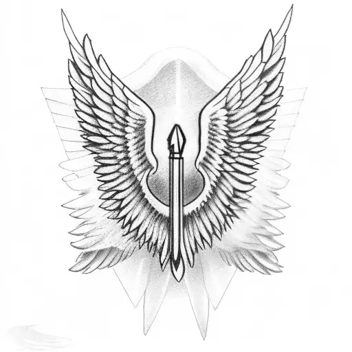 Awareness Ribbon With Angel Wings