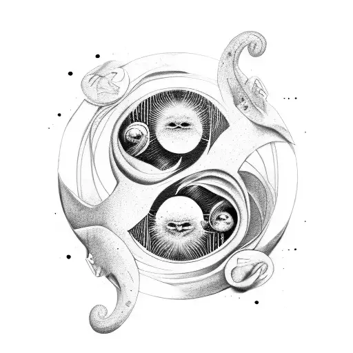 Monkey And Alien As Yin Yang