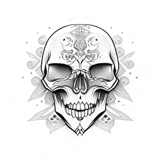 Neotraditional Skull