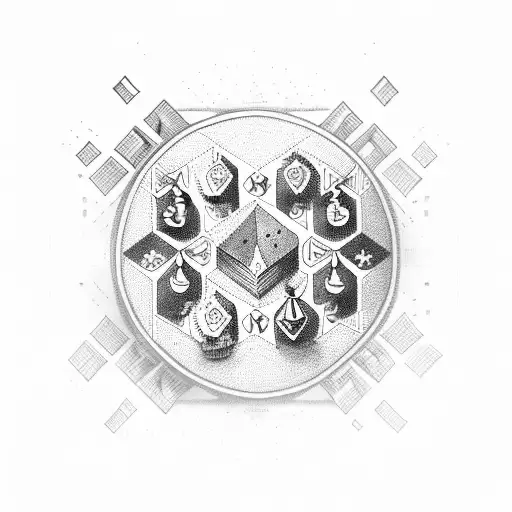 A Chessboard With Chess Pieces Made Of Different Cryptocurrencies