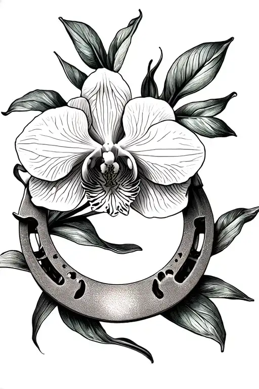 Orchid And Horseshoe