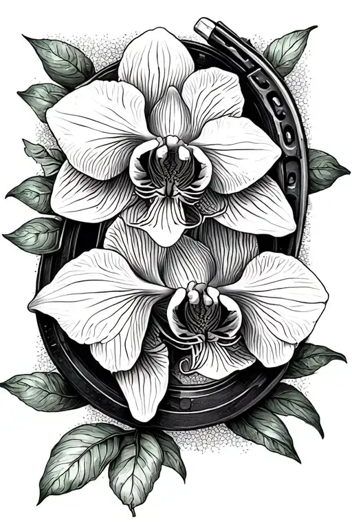 Orchid And Horseshoe