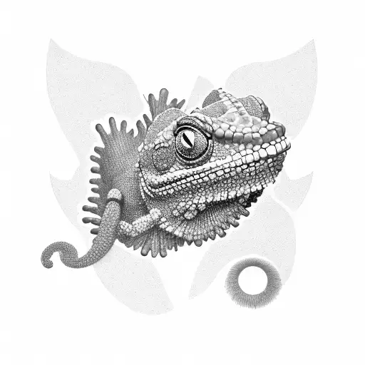 A Cancer Sign Combined With A Chameleon