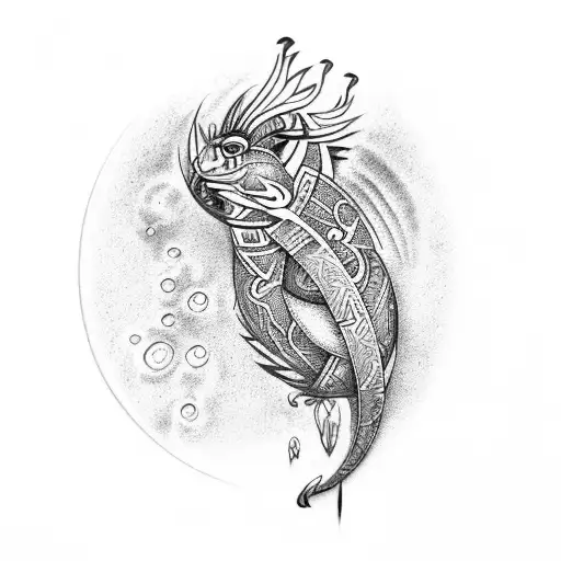 Flame Of Fire Style Maori