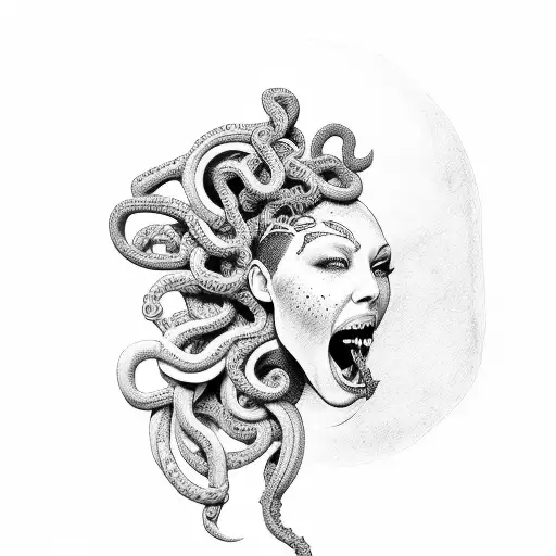 Medusa With Tongue Out