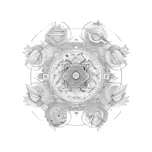 Zen Circle Wirh Buda Bambu