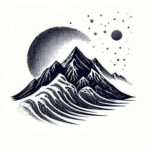 Rugby Hand Mountain Sun Glass With Wave