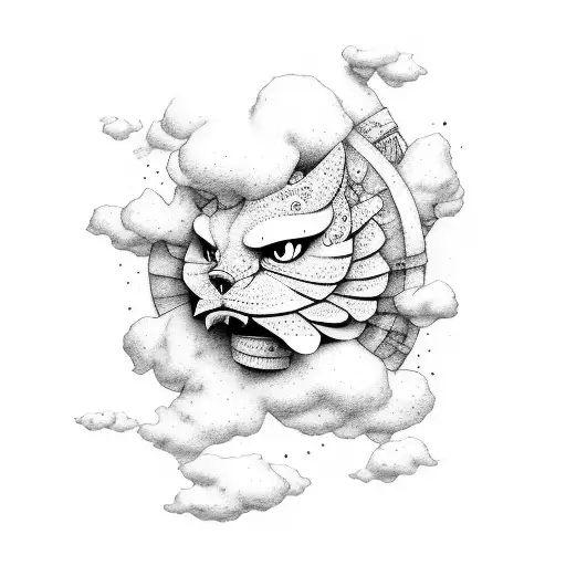 Broken Pillar And Cloud