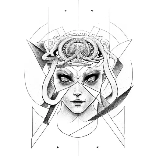 Incorporating An Arrow Through The Medusa Symbol