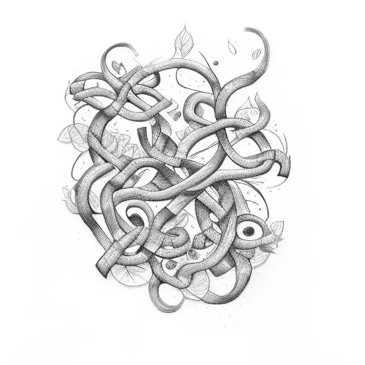 A Dumbbell And A Bible Intertwined With Vines