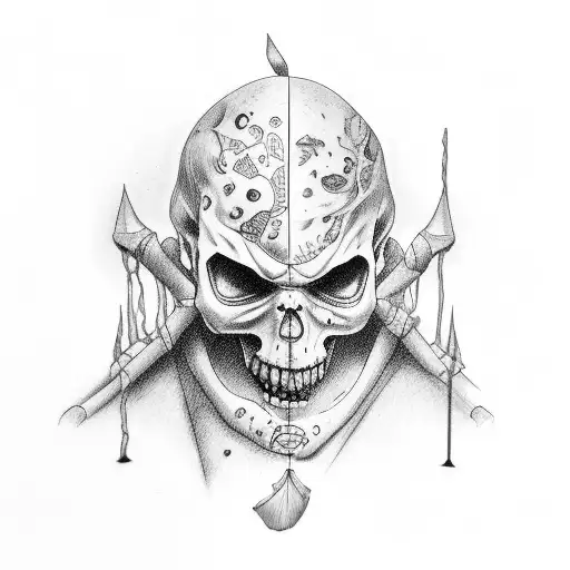 Zoro Left Half Bone And Right Half With Sowrd