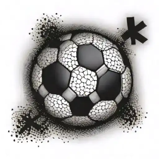 Soccer Ball With A Cross