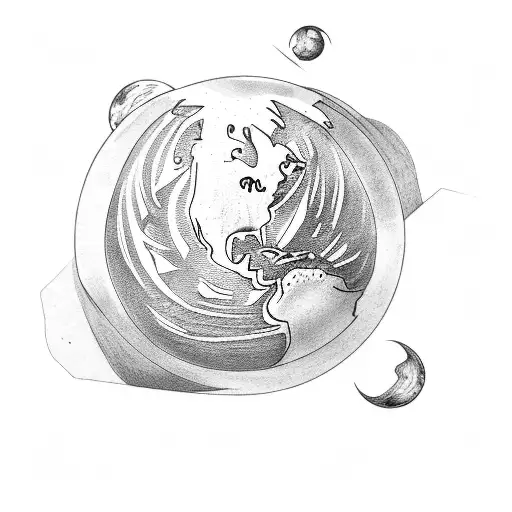 Earth Globe With The Letter X Over