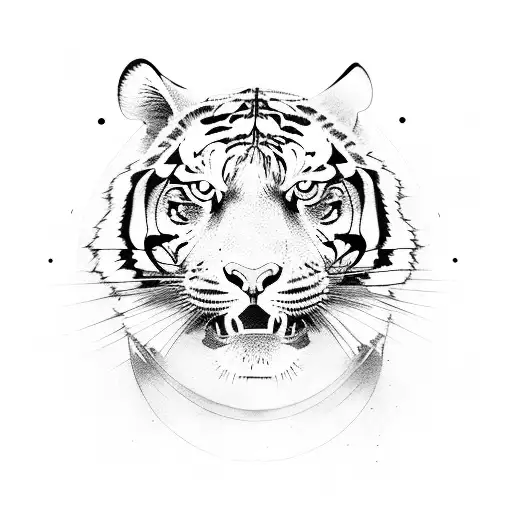 Tiger Face Samurai With Saber