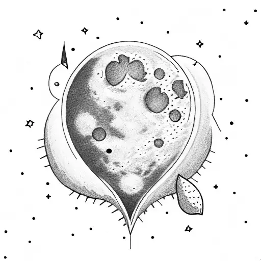 Moon Phase Inspired Heart