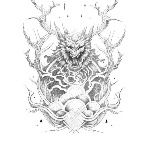 Tatto Of Yggdrasil In Arm