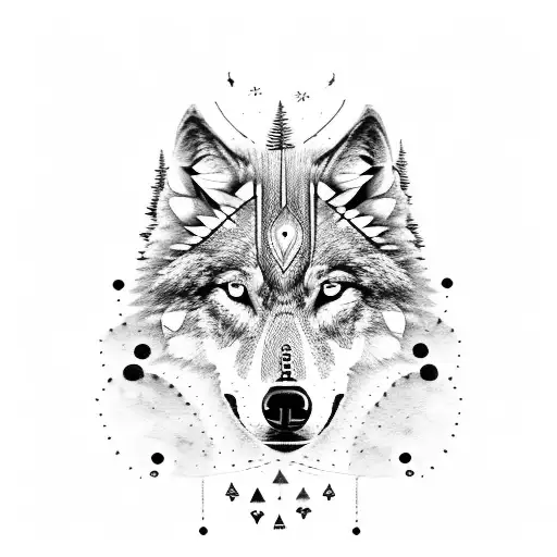 Lonely Wolf Walking With Scars On Face