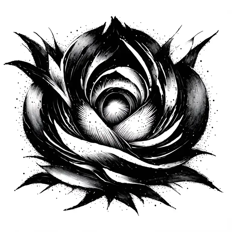 Symmetrical Abstract Brush Strokes