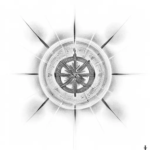 A Combination Of A Maltese Cross And Binary Code Forming A Symbol Of Self-agency