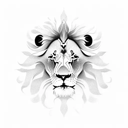 Lion With Hidden Details