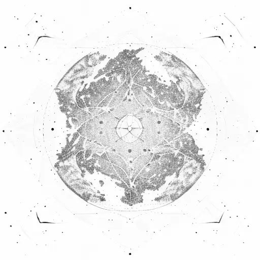 A Celestial Map With Constellations Connecting To Form A Tree