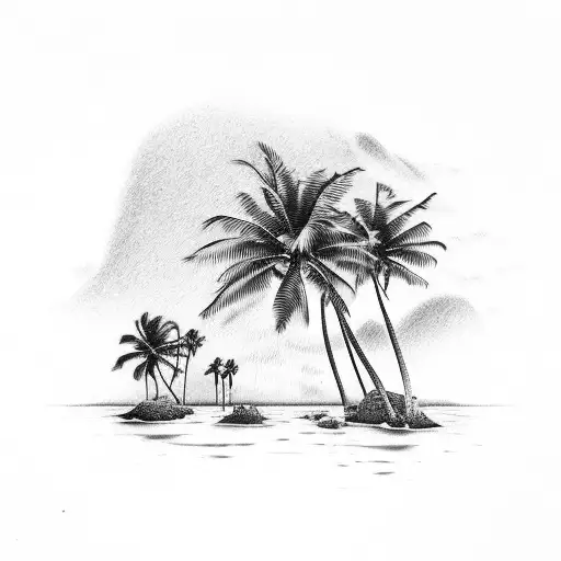 Nature And Palm Trees Water Pineapples