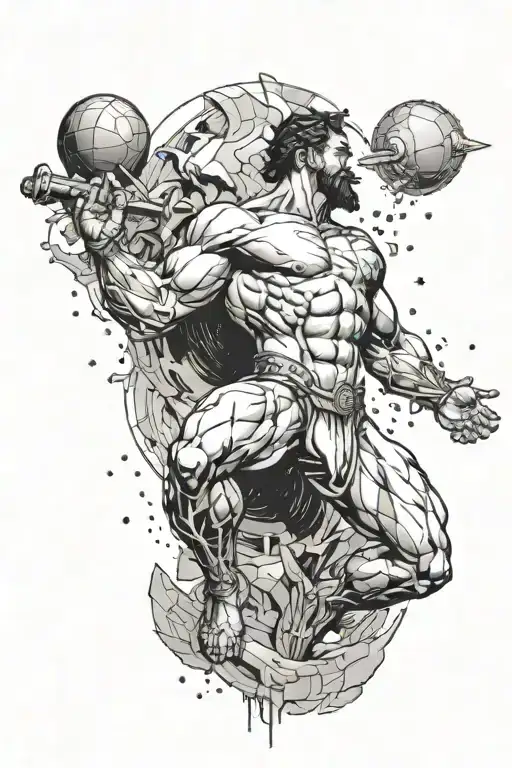 Titan Atlas Dropping The World Off Of His Shoulders