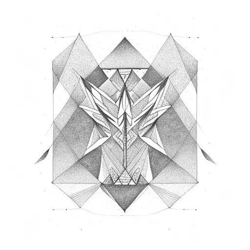 Forest Design Geometrical Print For Forearm