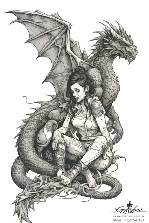 Girl And Her Dragon