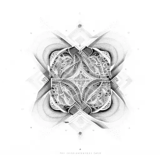 An Abstract Representation Of Sensual Friendship Using Intricate Geometric Symbols