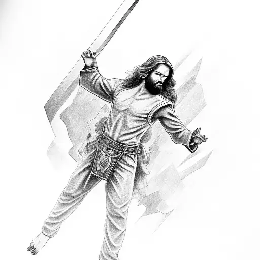 Jesus With Ford Mustang