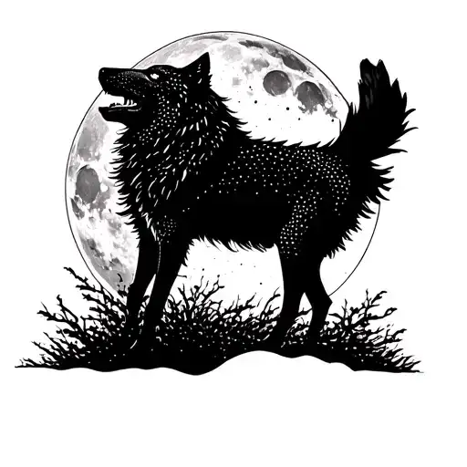 Wolf Howling At The Moon