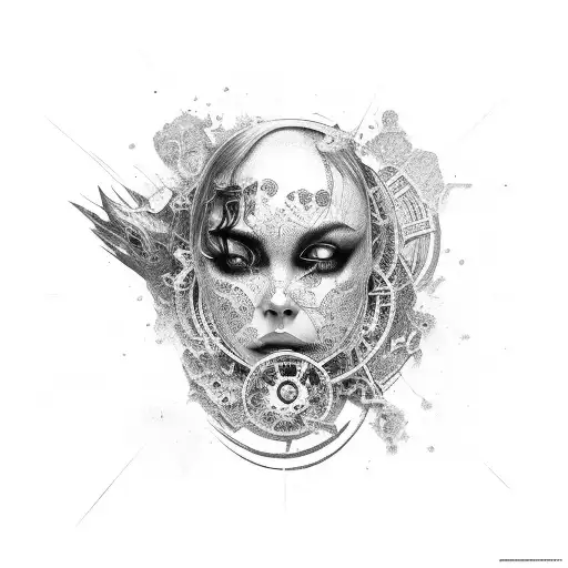 Metal Sleeve With Female Deaths Face