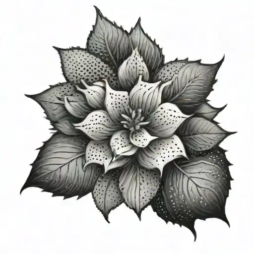 Male Tattoo Of Flowers