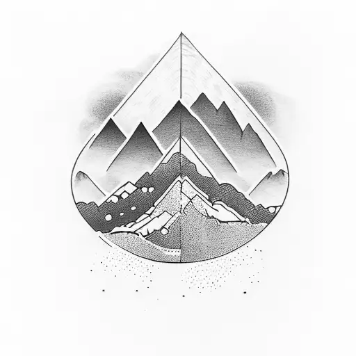 Shark Fin With Mountains In The Background