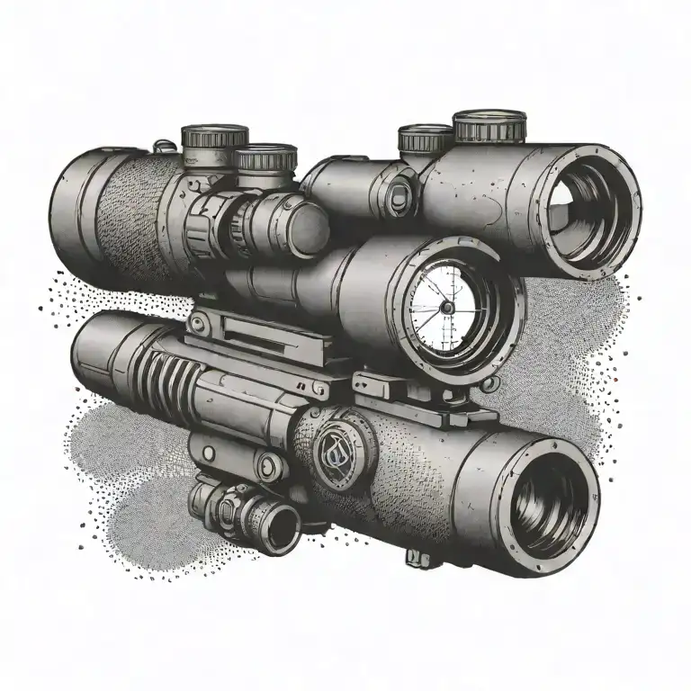 A Minimalist Design Of A Recon Scope With A Subtle Family Symbol Integrated Into The Design