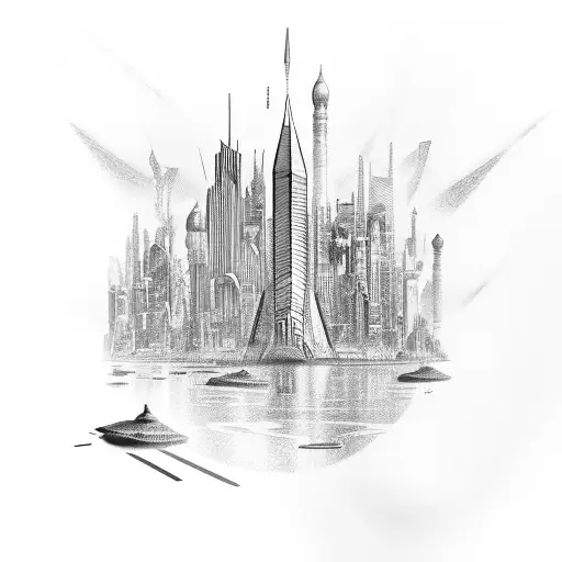 Integrate A Vintage Car With A Futuristic Cityscape In The Background