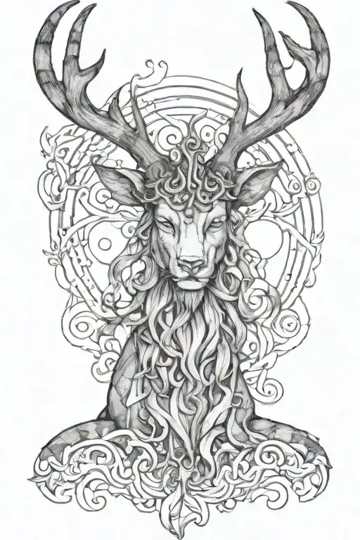 Cernunnos Line Art