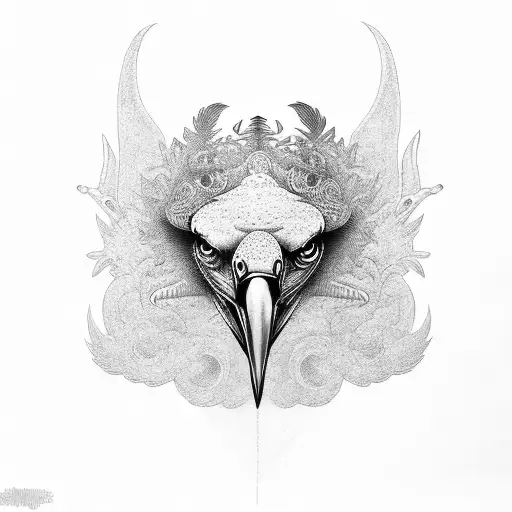 Black Vulture With Aegypius Monachus Under It