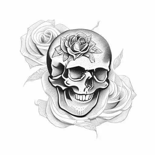 Skull And Roses Virgo