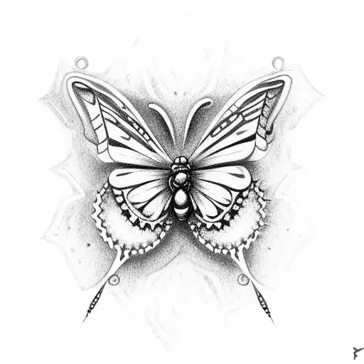 Multiple Small Butterflies Formed Into A Bracelet