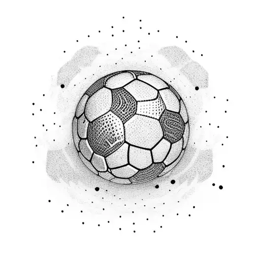 A Soccer Ball Floating In Space