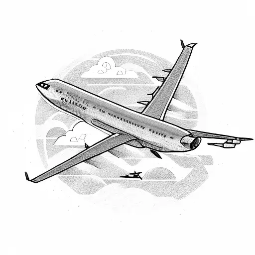 Plane Taking Off From A Book